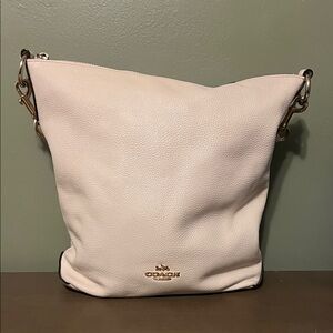 Coach Off-White Leather Abby Shoulder Bag